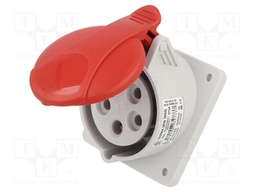 Connector: AC supply 3-phase; socket; female; 16A; 400VAC; IP54