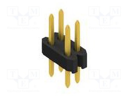 Connector: pin strips; pin header; male; PIN: 4; 1.27mm; THT; 2x2
