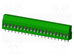 Connector: PCB terminal block; terminal; angled; Plating: tinned