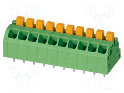 Connector: PCB terminal block; terminal; SPTAF 1; 16A; 320V; green