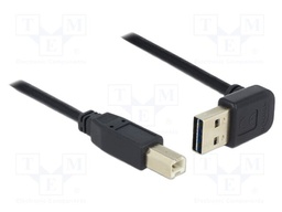 Cable; USB 2.0; USB A plug double sided 90° up/down,USB B plug