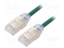 Patch cord; F/UTP,TX6A-28™; 6a; solid; Cu; LSZH; green; Len: 2m