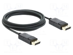 Cable; DisplayPort plug,both sides; textile; DisplayPort 1.4