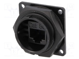 Coupler; RJ45; DC; PIN: 8; Cat: 5e; Layout: 8p8c; Locking: bayonet