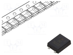 Bridge rectifier: single-phase; 100V; If: 0.5A; Ifsm: 25A; MBFL; SMT
