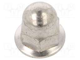 Nut; with flange; hexagonal; M4; A2 stainless steel; Pitch: 0,7