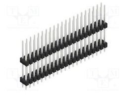 Connector: pin strips; pin header; male; PIN: 42; 2.54mm; THT; 2x21