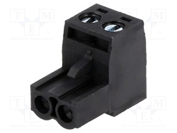 5.08MM EURO PLUG RA BLK 2CKT