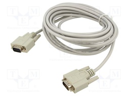 Cable; D-Sub 9pin plug,both sides; 5m; beige