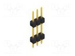 Connector: pin strips; pin header; male; PIN: 3; 2.54mm; THT; 1x3
