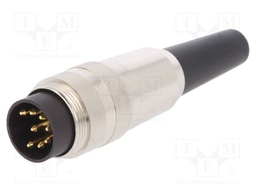Connector: M16; male; for cable; IP40; plug; soldering; 60V; PIN: 8