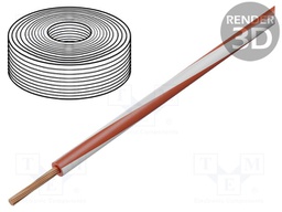 Wire; H07Z-K; stranded; Cu; 2.5mm2; LSZH; red-white; 450V,750V