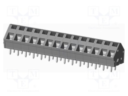 Connector: PCB terminal block; terminal; angled 45°; on PCBs
