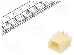 Connector: wire-board; socket; male; SH; 1A; 50V; PIN: 2; straight