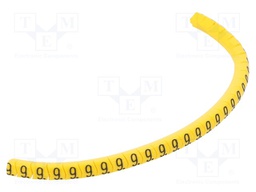 Markers for cables and wires; Label symbol: 9; 1.3÷3mm; PVC; PA