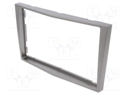 Radio mounting frame; Opel; 2 DIN; matt silver