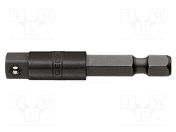 Adapter; socket spanner; square,hexagonal; 1/4"; 1/4"; 50mm