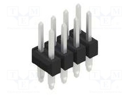 Connector: pin strips; pin header; male; PIN: 8; 2.54mm; THT; 2x4