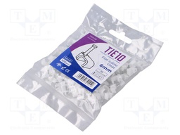 Holder; natural; for flat cable; 100pcs; with a nail