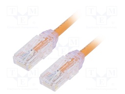 Patch cord; TX6A-28™,U/UTP; 6a; solid; Cu; LSZH; orange; Len: 5m