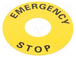 Warning plate; 22mm; A22Z