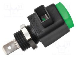 Laboratory clamp; green; 300VDC; 16A; Contacts: nickel; -25÷90°C