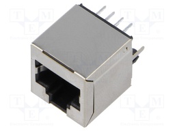 Connector: RJ45; socket; PIN: 8; Cat: 6; shielded; Layout: 8p8c; THT