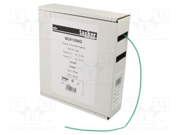 Heat shrink sleeve; glueless; 2: 1; 1.2mm; L: 10m; green