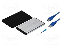 Hard discs housing: 2,5"; PnP and hot-plug; silver; USB,SATA