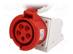 Connector: AC supply 3-phase; socket; female; 32A; 400VAC; IP67