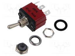 Toggle Switch, On-On, SPDT, Non Illuminated, 3600NF Series, Panel Mount, 12 A