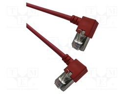 Patch cord; F/UTP; Cat: 6; RJ45 right angled plug,both sides