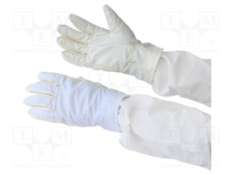 Protective gloves; ESD; one size; Features: dissipative; white
