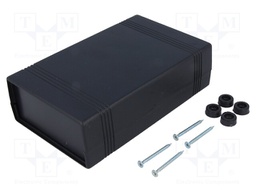 Enclosure: with panel; X: 92mm; Y: 147mm; Z: 43mm; ABS; black