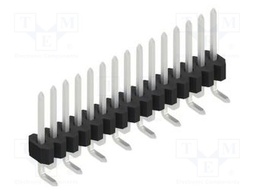 Connector: pin strips; pin header; male; PIN: 15; 1.27mm; SMT; 1x15