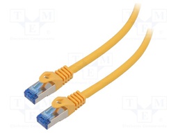 Patch cord; S/FTP; 6a; stranded; CCA; LSZH; orange; 0.5m; 26AWG
