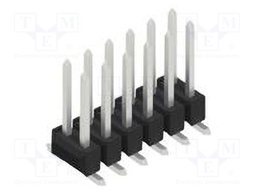 Connector: pin strips; pin header; male; PIN: 12; 2.54mm; SMT; 2x6