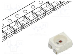 LED; red; SMD; 3528,PLCC4; 1800÷2300mcd; 3.5x2.8x1.8mm; 120°; 60mA
