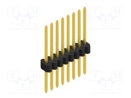 Connector: pin strips; pin header; male; PIN: 8; 1.27mm; THT; 1x8