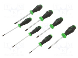 Torx®; T8,T20,T25,T30,T40,T10T; 7pcs; Screwdriver: standard