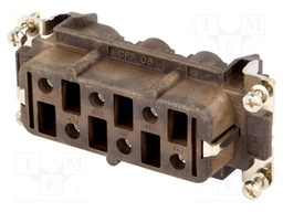 Connector: HDC; female; 180 °C; PIN: 6; size 77.27; hot condition
