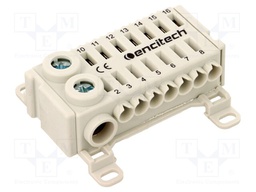 Splice terminal: distribution block; ways: 1; terminals: 16; grey
