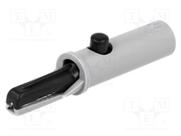 Crocodile clip; 6A; 60VDC; black; Grip capac: max.7.5mm