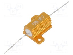 Resistor: wire-wound; with heatsink; 1Ω; 10W; ±1%; 50ppm/°C; 14.3mm