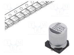 Capacitor: electrolytic; SMD; 220uF; 35VDC; Ø8x10mm; ±20%; 2000h