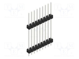 Connector: pin strips; pin header; male; PIN: 9; 2.54mm; THT; 1x9