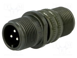 Connector: circular; Series: DS/MS; plug; male; PIN: 3; for cable