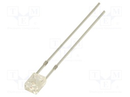 LED; orange; rectangular; 2x3x4mm; 180mcd; 120°; Front: flat; 5mA