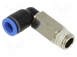 Push-in fitting; long,angled 90°,twistable; -0.95÷15bar; 0÷60°C