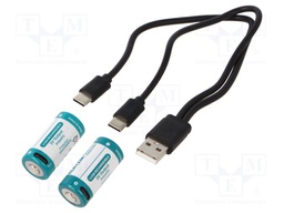 Re-battery: Li-Ion; 16340,RCR123A; 3V; 1000mAh; Ø16.6x35mm